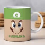 Miniatura de Taza Mario y Luigi con Nombre e Inicial personalizada