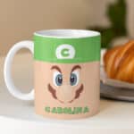 Miniatura de Taza Mario y Luigi con Nombre e Inicial personalizada