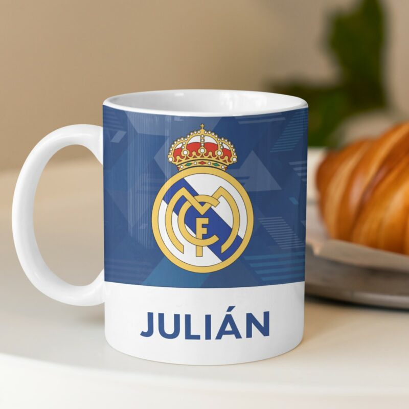 Taza Escudo Fútbol Real Madrid personalizada