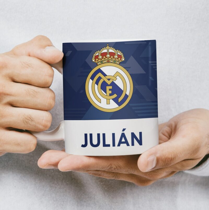 Taza Escudo Fútbol Real Madrid personalizada