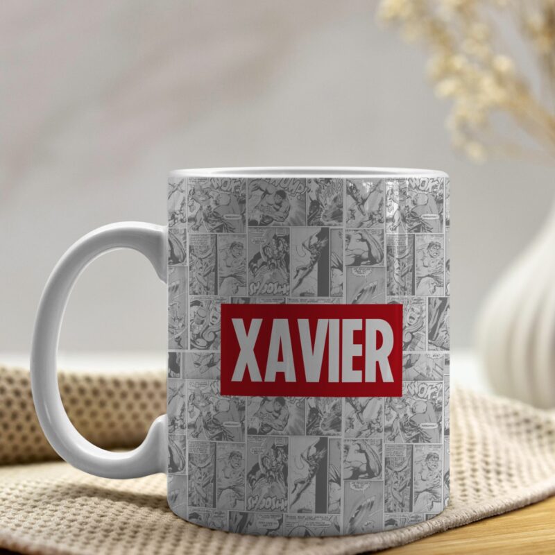 Taza Superhéroes Marvel con Nombre personalizada