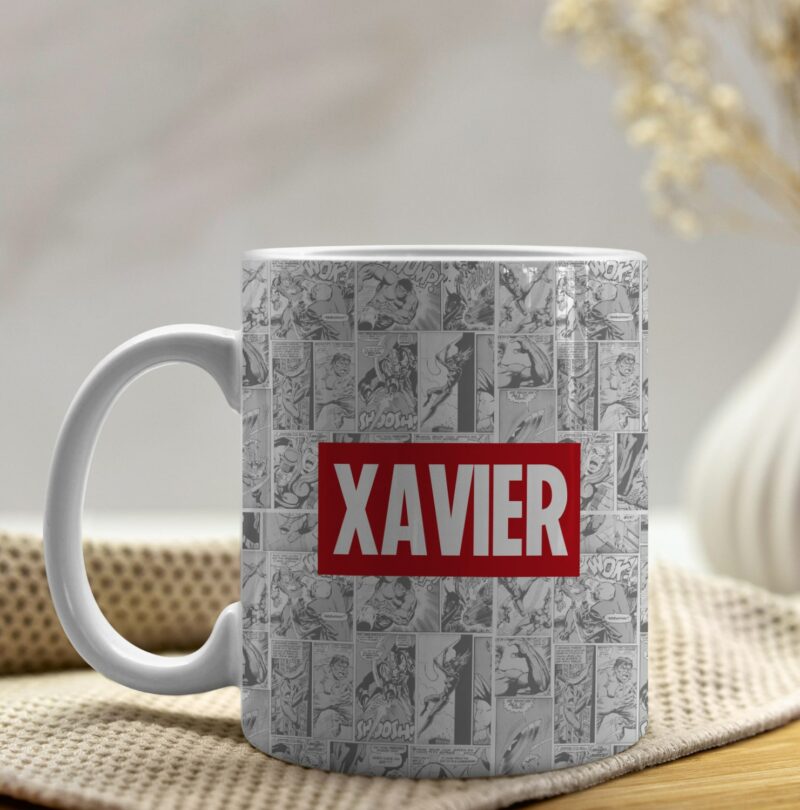 Taza Superhéroes Marvel con Nombre personalizada