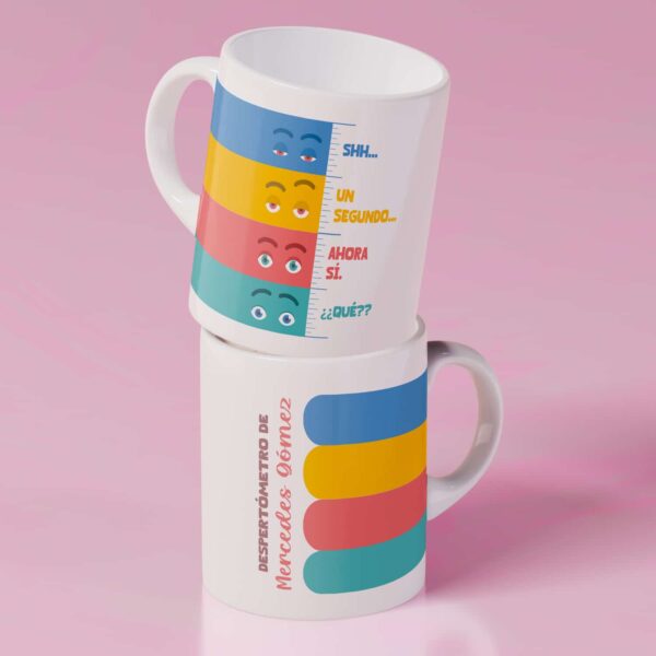 Taza Despertómetro por Colores con Nombre personalizada