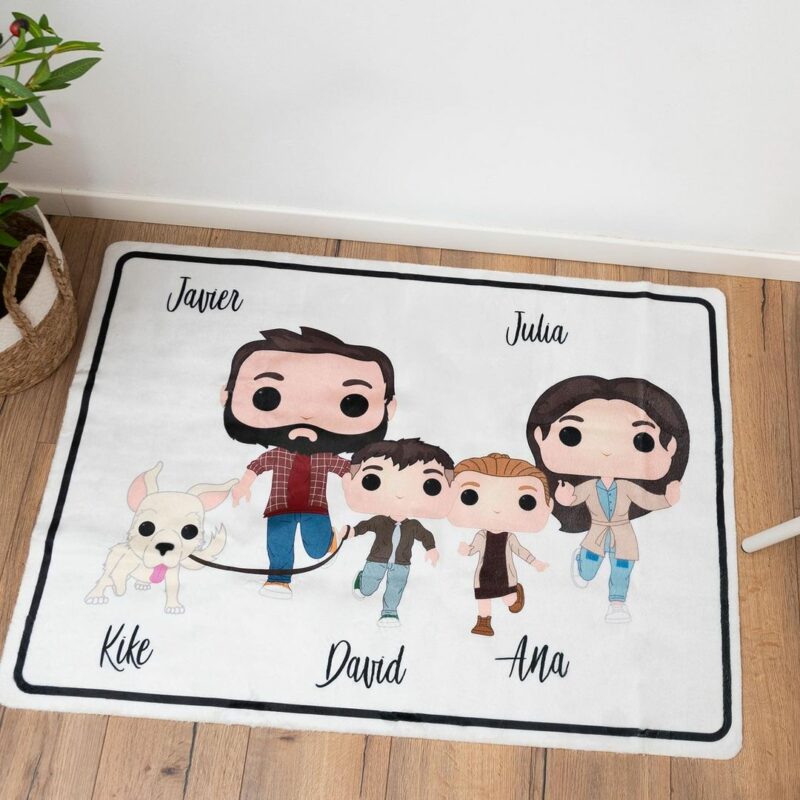 Alfombra Funkos de Familia con Nombres personalizada