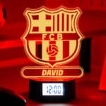 Miniatura de Reloj Despertador con Luz Escudo Barcelona Personalizado