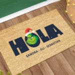 Miniatura de Felpudo Navidad Grinch con Nombre personalizado