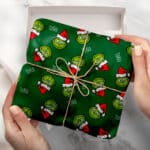 Miniatura de Papel de Regalo de Navidad Grinch personalizado