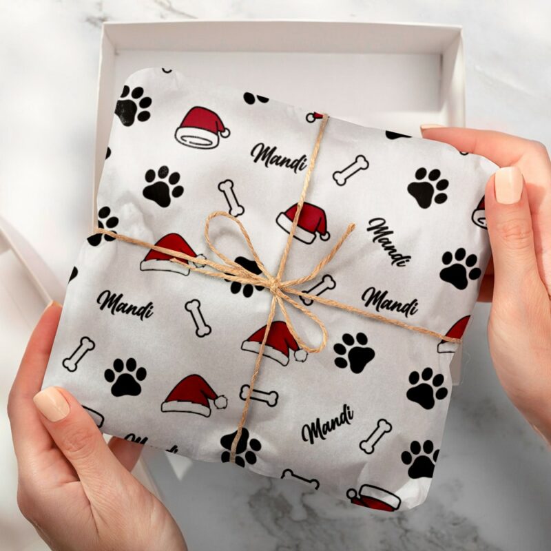 Papel de Regalo de Navidad Mascotas personalizado