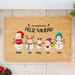 Miniatura de Felpudo Navidad Muñeco de Nieve con Nombres personalizado