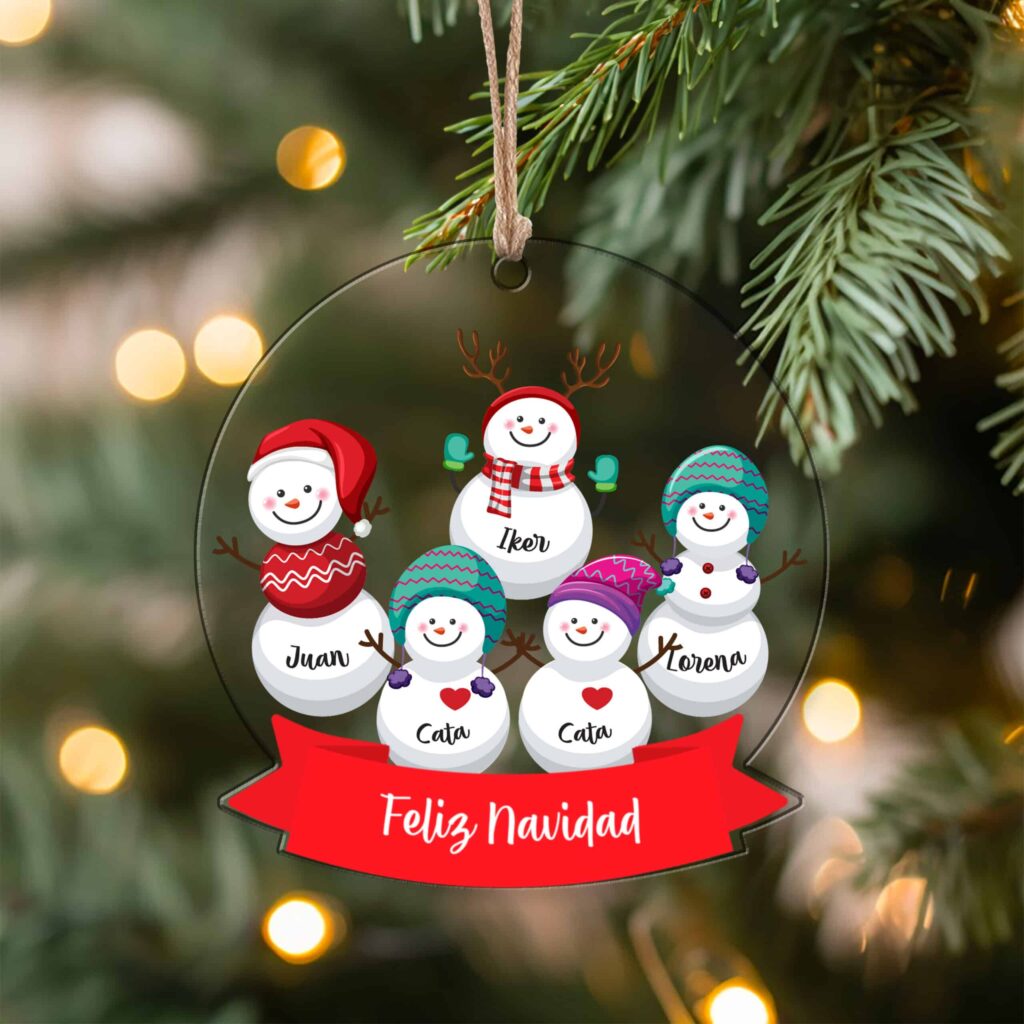 Muñeco De Nieve Navideño Para Colgar, Diseño Plano, Regalo, | Meses Sin