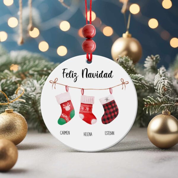 Adorno Árbol de Navidad Calcetines con Nombre personalizado