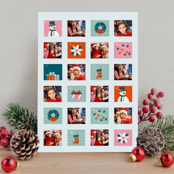 Calendario de Adviento Navidad Kinder personalizado