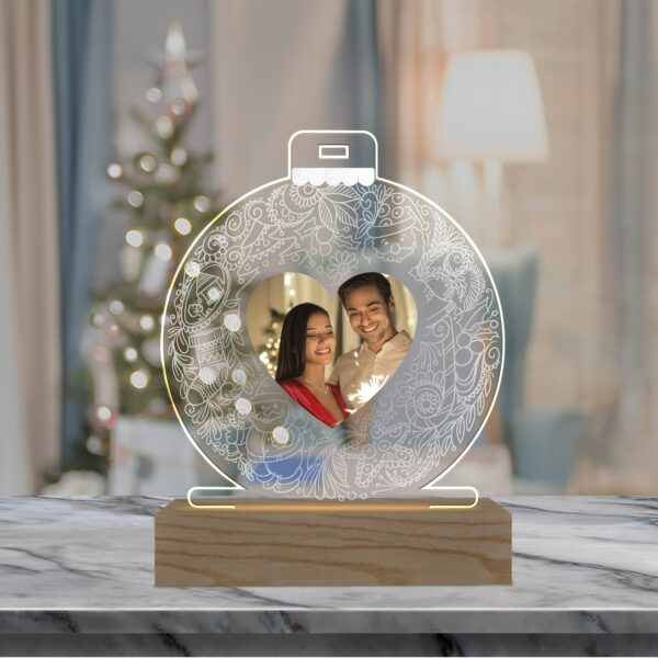 Lámpara de Navidad Bola Corazón con Foto personalizada