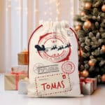 Miniatura de Saco de Navidad Trineo con Nombre personalizado