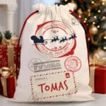 Miniatura de Saco de Navidad Trineo con Nombre personalizado