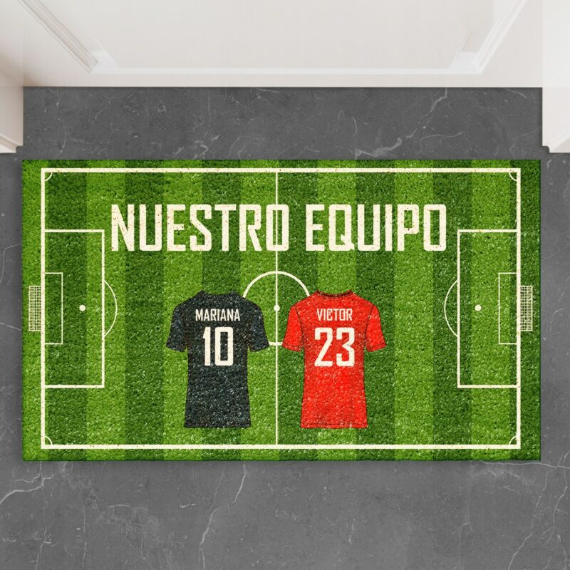 Felpudo Equipo Fútbol Familia personalizado