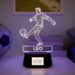 Miniatura de Reloj Despertador con Luz Jugador Fútbol Personalizado