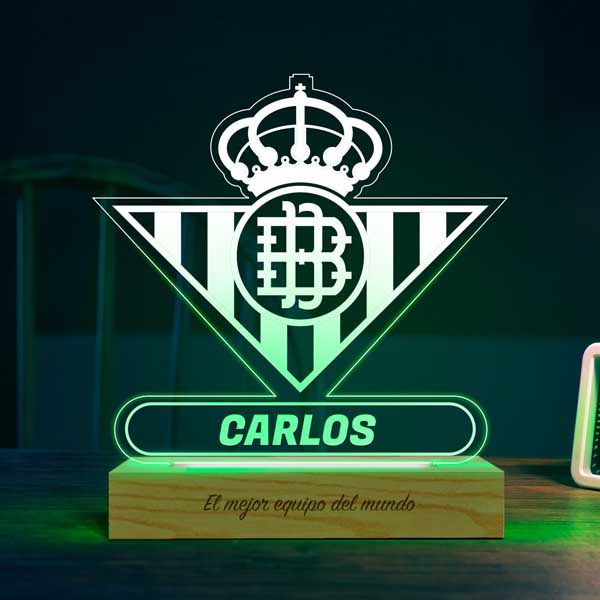 Lámpara Escudo Betis personalizada