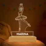 Miniatura de Lámpara Bailarina con Nombre personalizada