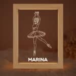 Miniatura de Lámpara Bailarina con Nombre personalizada