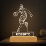 Miniatura de Lámpara Baloncesto con Nombre personalizada