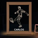 Miniatura de Lámpara Jugador de Fútbol con Nombre personalizada