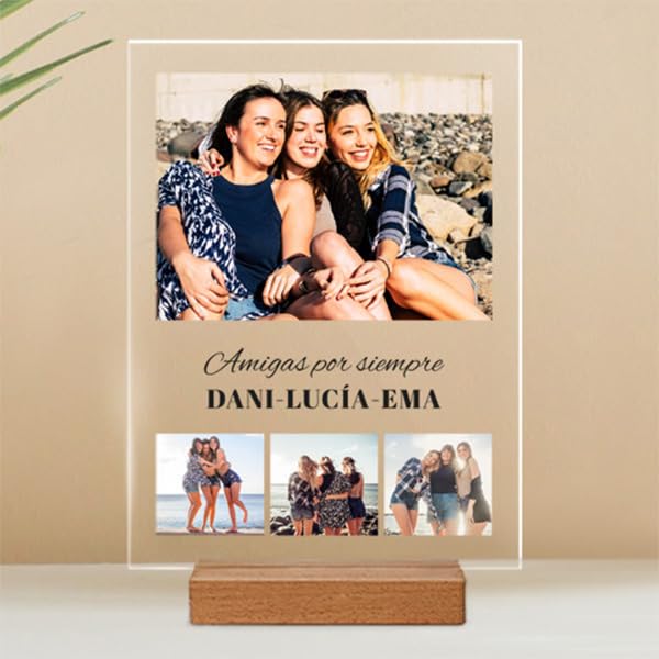 Placa Collage de Fotos con Textos personalizada