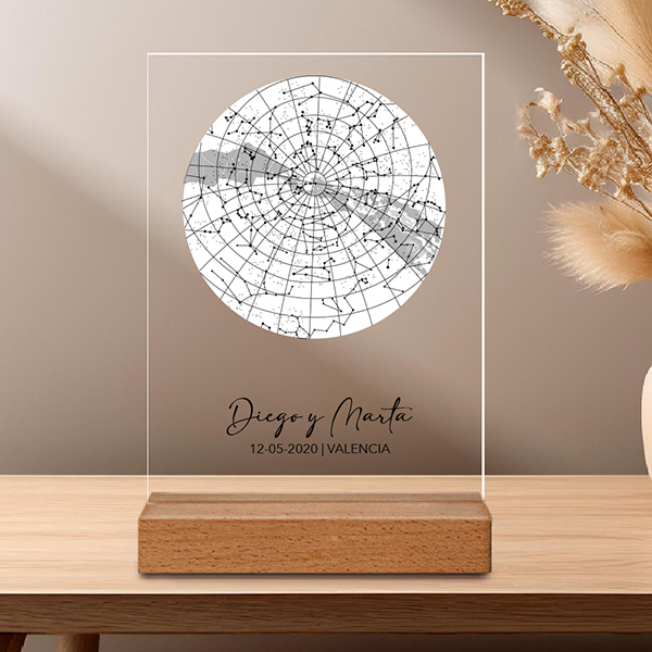 Placa Mapa Estelar personalizada