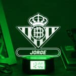 Miniatura de Reloj Despertador con Luz Escudo Betis Personalizado