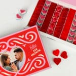 Miniatura de Caja de Dulces Corazón con Foto y Textos personalizada