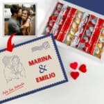 Miniatura de Caja de Dulces con Foto Ilustrada y Nombres personalizada