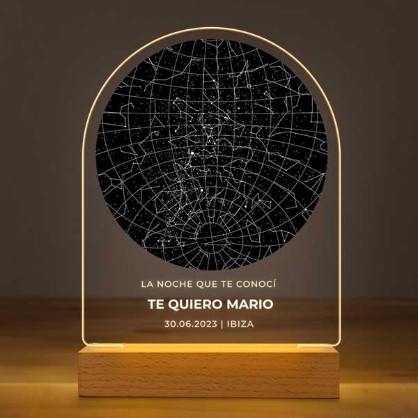 Lámpara Mapa Estelar personalizada