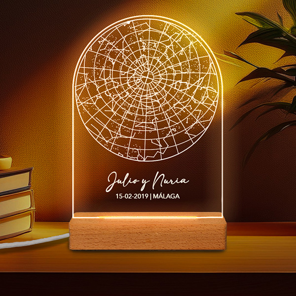 Lámpara Mapa Estelar personalizada