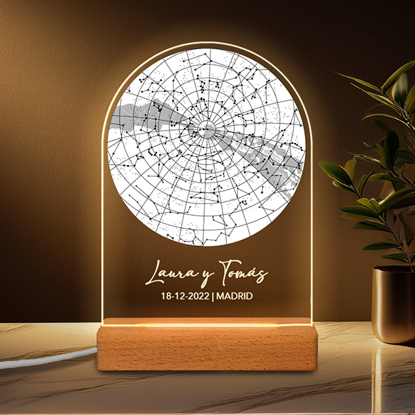 Lámpara Mapa Estelar personalizada