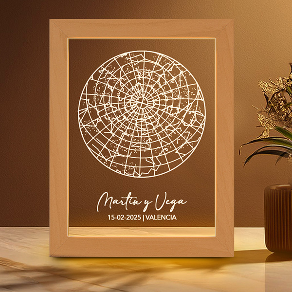 Lámpara Mapa Estelar personalizada