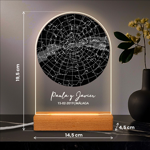 Lámpara Mapa Estelar personalizada