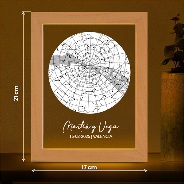 Lámpara Mapa Estelar personalizada