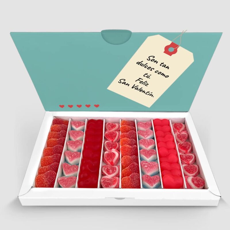 Caja de Bombones o Chuches LOVE con Foto y Textos personalizada