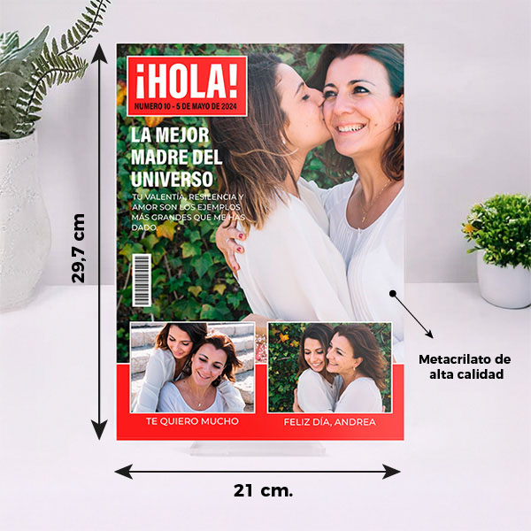 Placa Revista ¡HOLA! Con Fotos y Textos personalizada