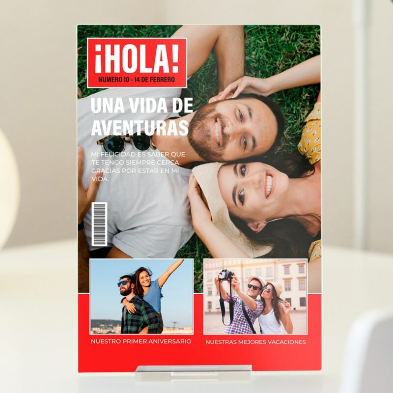 Placa Revista ¡Hola! con Fotos y Textos Personalizada