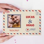 Miniatura de Caja de Dulces Postal con Foto y Textos personalizada