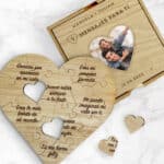 Miniatura de Puzle de Madera con Mensajes de Amor personalizado