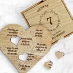 Miniatura de Puzle de Madera con Mensajes de Amor personalizado