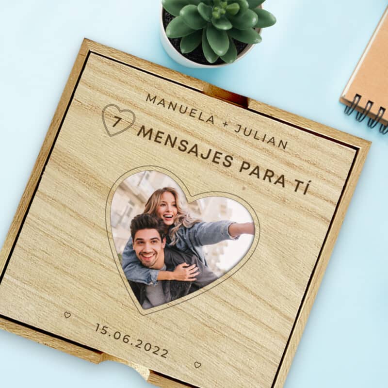 Puzzle Madera Con Frases de Amor personalizado