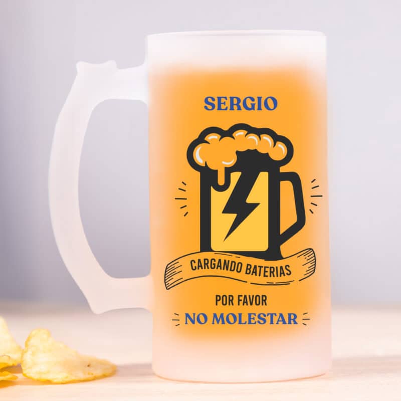 Jarra de Cerveza Batería personalizada