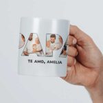 Miniatura de Taza Papá con 4 Fotos personalizada
