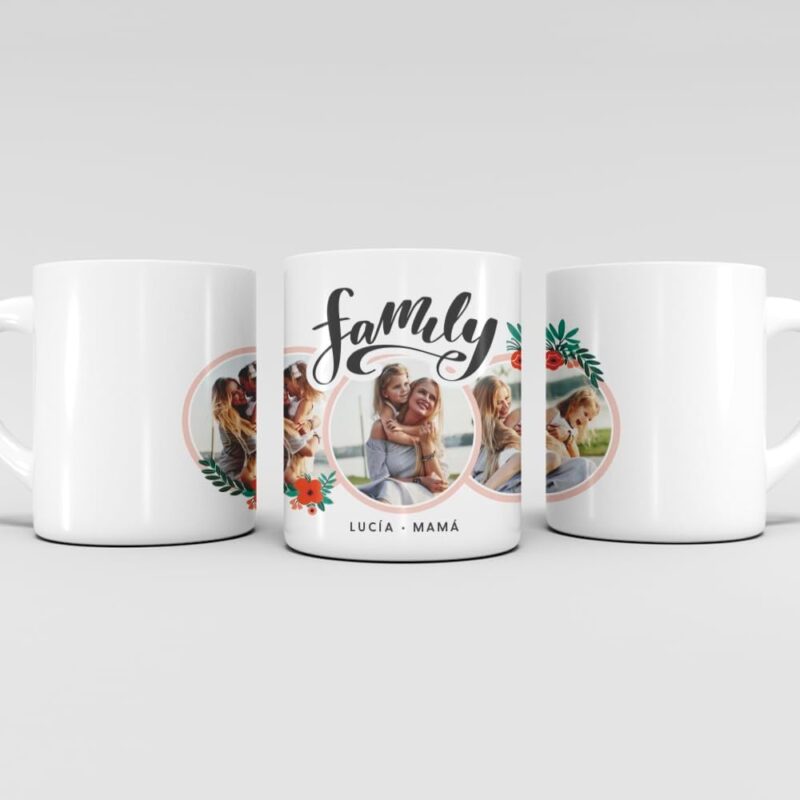 Taza Family con Fotos y Nombres personalizada