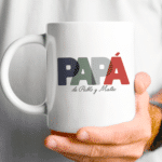 Miniatura de Taza Papá Letras de Colores con Nombres personalizada