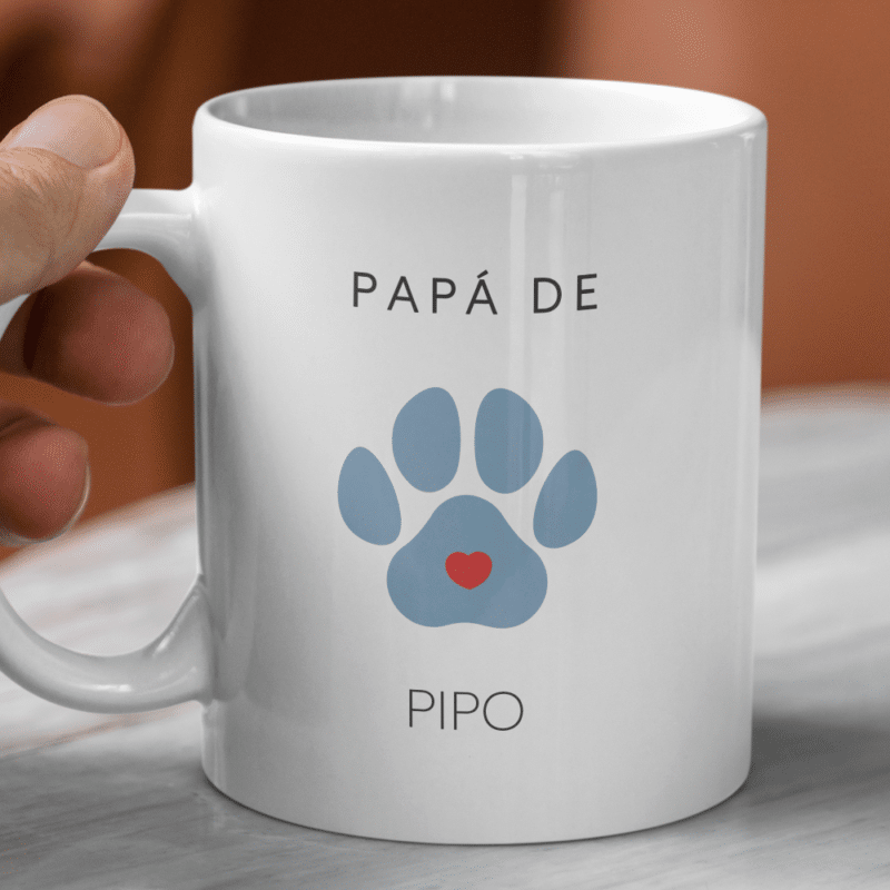 Taza Papá de Mascota con Nombre personalizada