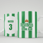 Miniatura de Taza Equipo Fútbol Betis con Nombre personalizada